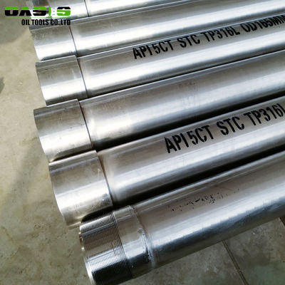 Oil / Water Stainless Steel Casing Tube Round Shape 304 / 316 Steel Material