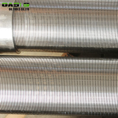 6 Inch AISI304L Well Casing Pipe , V / Wedge Shaped Silver Wedge Wire Filter