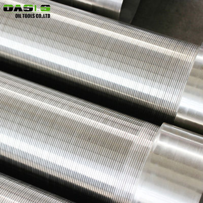 Non Inforced Slotted Screen Pipe , Spirally Wound Water Well Screen Pipe