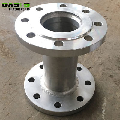 Short Pipe Stainless Steel Flanged Fittings , Silver Forged Stainless Flanges