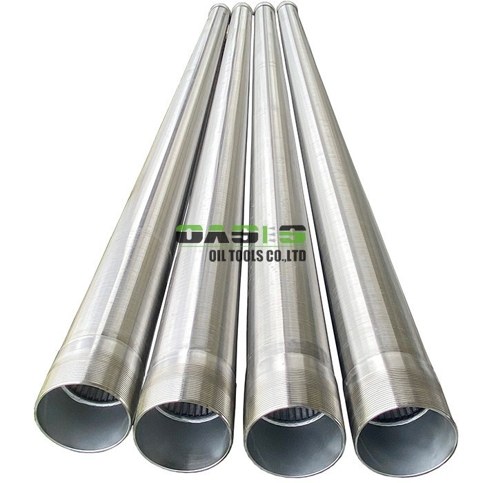 Highly Wire Wrapped Screen for Water Well Systems V-Shaped Wire 0.5mm Slot Size 65% Open Area SS304L Material 5.8m Unit Length BTC End Connection