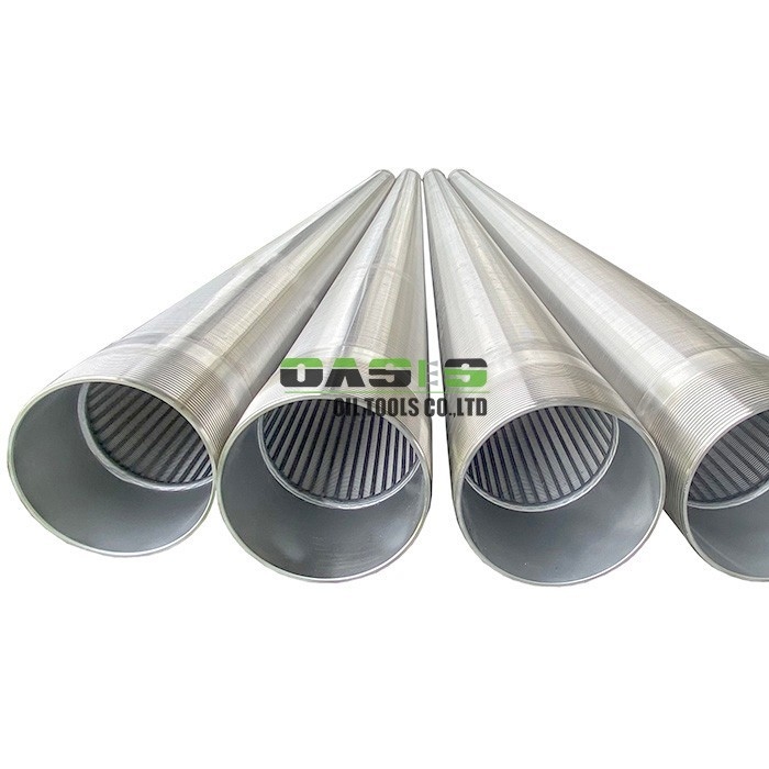 Highly Wire Wrapped Screen for Water Well Systems V-Shaped Wire 0.5mm Slot Size 65% Open Area SS304L Material 5.8m Unit Length BTC End Connection