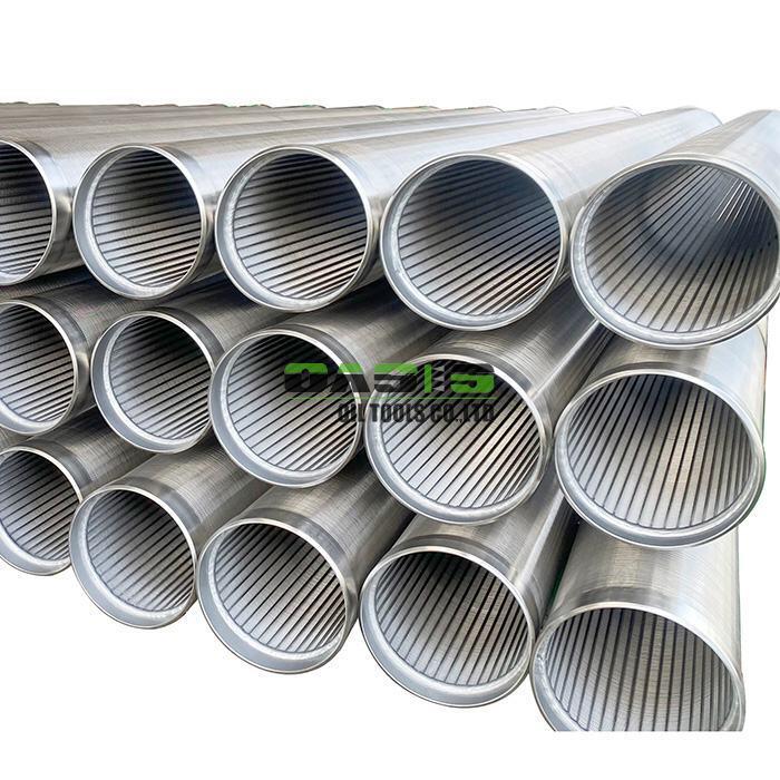 Water Well Screen Pipe Vee Wire Stainless Steel Johnson Screen with Diameter 219mm Length 3 Meters and Slot Size 1mm for Sand Control