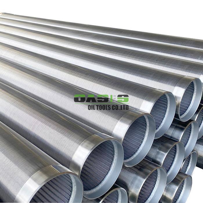 Water Well Screen Pipe Vee Wire Stainless Steel Johnson Screen with Diameter 219mm Length 3 Meters and Slot Size 1mm for Sand Control