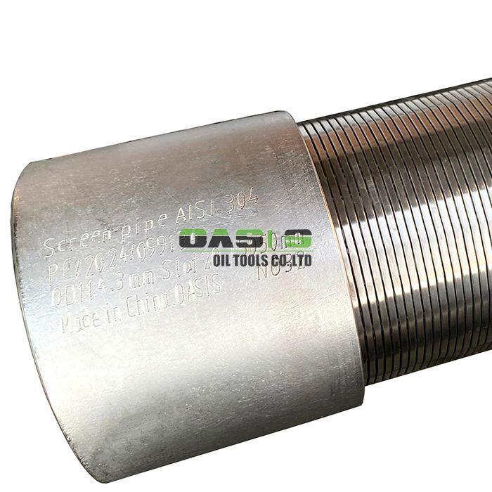Water Well Screen Pipe constructed from stainless steel with high open area up to 60 percent for fluid flow and reduced clogging risks
