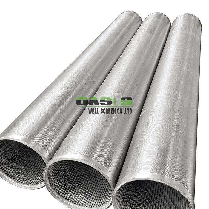 Wire Wrapped Well Screen 16 Inch 316L 0.5mm Slot Sand Control 2m 3m Length