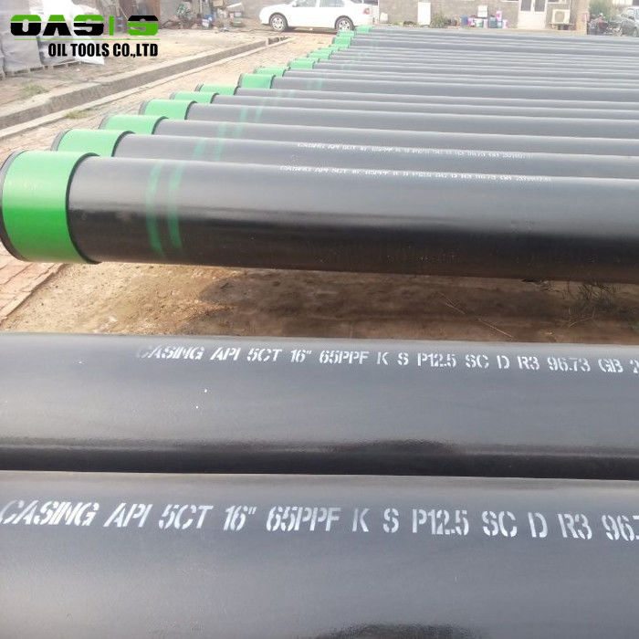 Black Round Steel Well Casing Pipe 13 3 / 8 Inch Size API / 5CT Standard