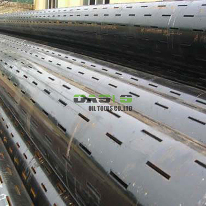 Square Stainless Steel Slotted Pipe , Seamless Slotted Screen Pipe API J55 Grade