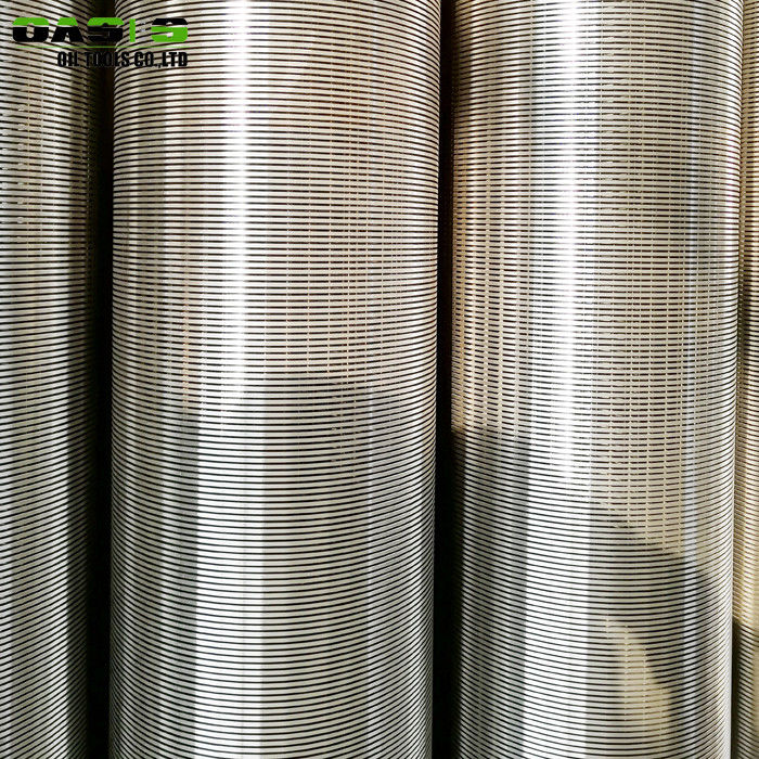 Plain Weave Stainless Steel Well Screen Pipe Perforated Continuous Slot Rod Base