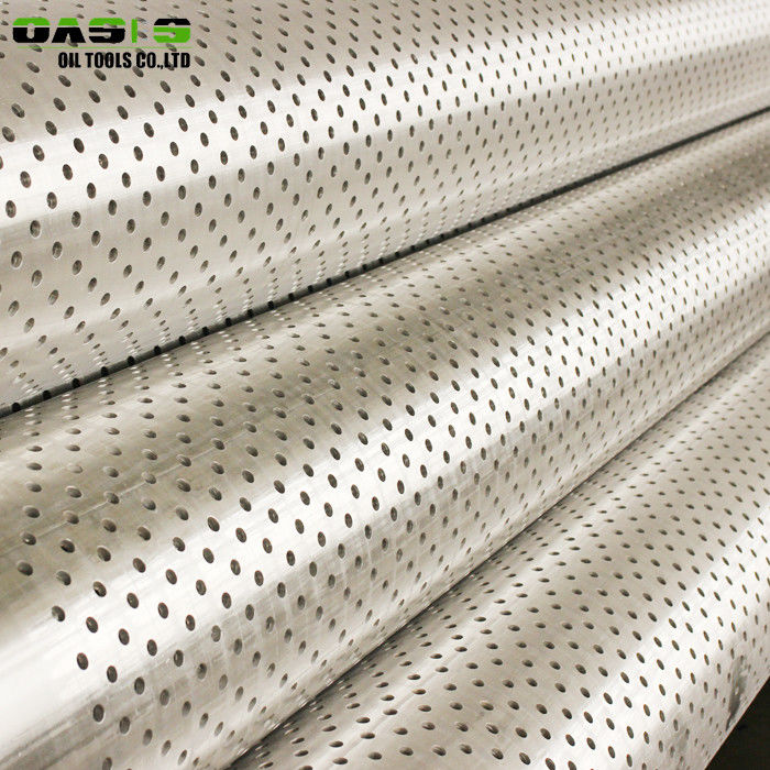 Water / Oil Well Drilling Perforated Stainless Steel Pipe API 5CT Staggered