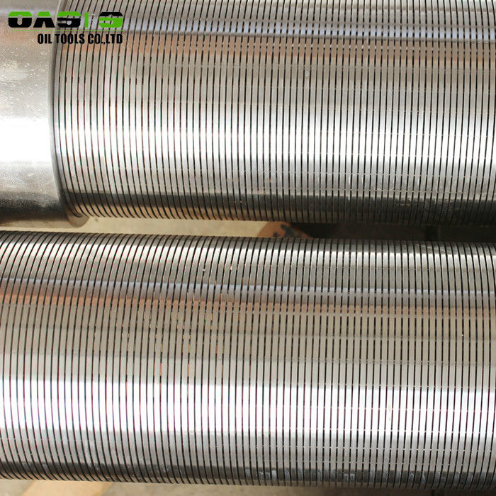6 Inch AISI304L Well Casing Pipe , V / Wedge Shaped Silver Wedge Wire Filter