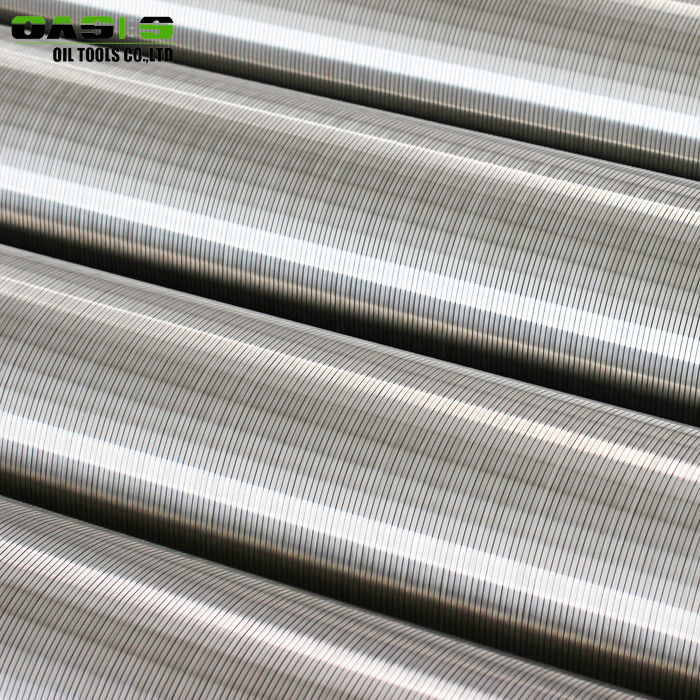 Non Inforced Slotted Screen Pipe , Spirally Wound Water Well Screen Pipe