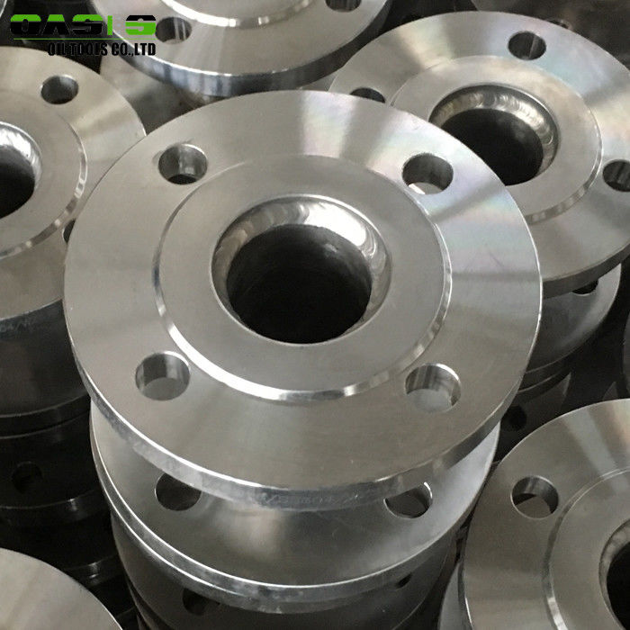 Short Pipe Stainless Steel Flanged Fittings , Silver Forged Stainless Flanges
