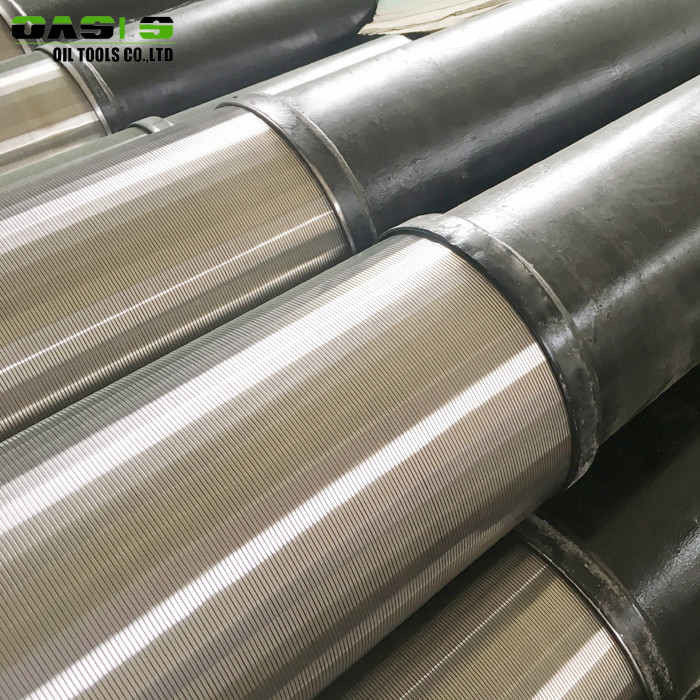 Stainless Steel Pipe Base Screen / Perforated Base Pipe With Screen Jacket