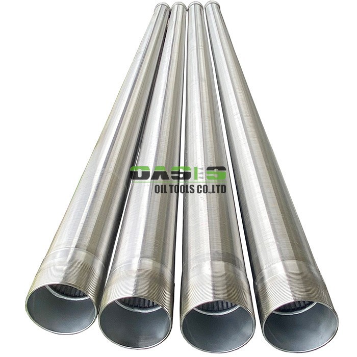 Highly Wire Wrapped Screen for Water Well Systems V-Shaped Wire 0.5mm Slot Size 65% Open Area SS304L Material 5.8m Unit Length BTC End Connection