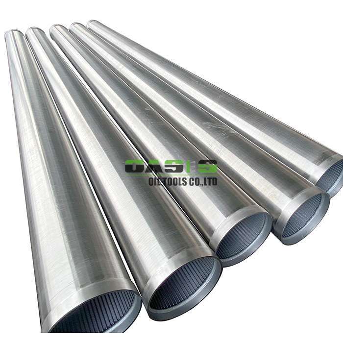 stainless steel wire wrapped screen wedge wire water well screen 325mm with welding ring joint for sand control and formation protection