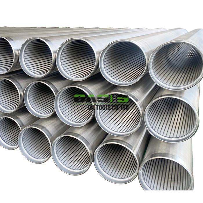 Water Well Screen Pipe Vee Wire Stainless Steel Johnson Screen with Diameter 219mm Length 3 Meters and Slot Size 1mm for Sand Control