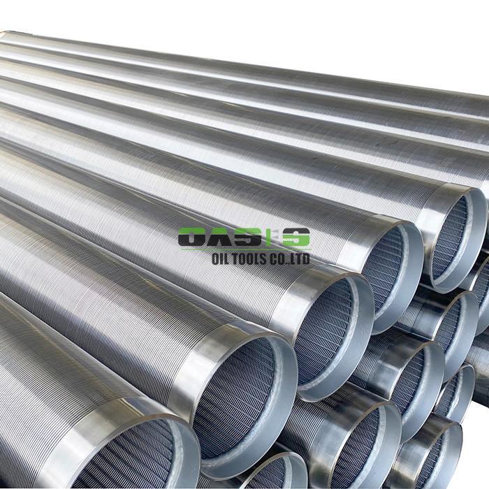 Water Well Screen Pipe Vee Wire Stainless Steel Johnson Screen with Diameter 219mm Length 3 Meters and Slot Size 1mm for Sand Control