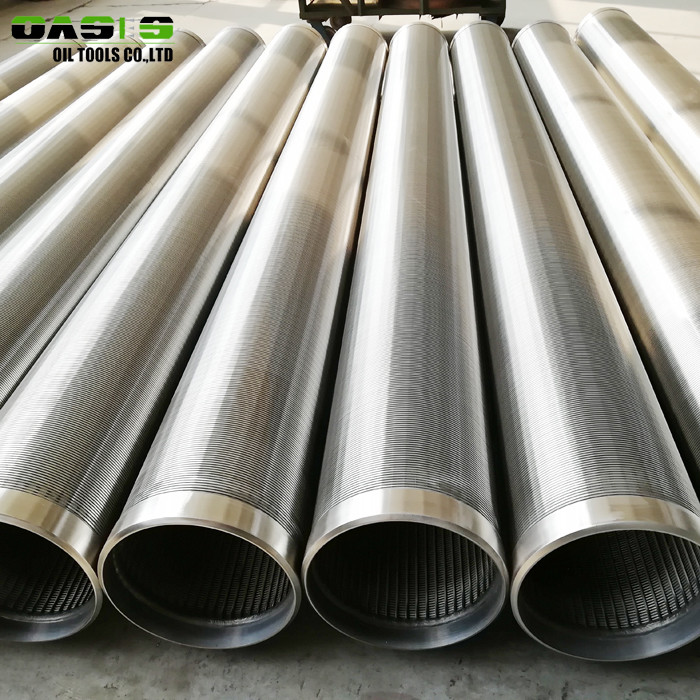 Plain Weave Stainless Steel Well Screen Pipe Perforated Continuous Slot Rod Base