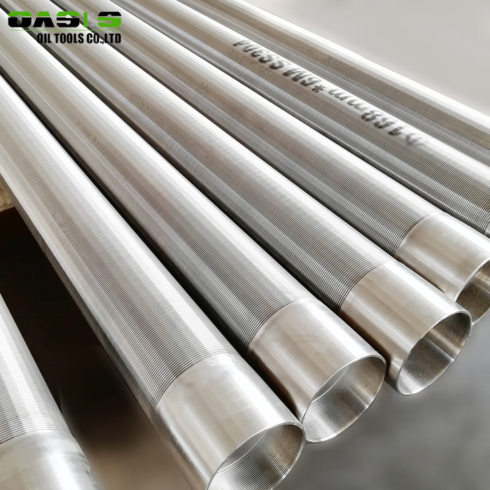 High Efficiency Wire Wrapped Screen Customize Length / Width For Oil Well